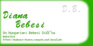 diana bebesi business card